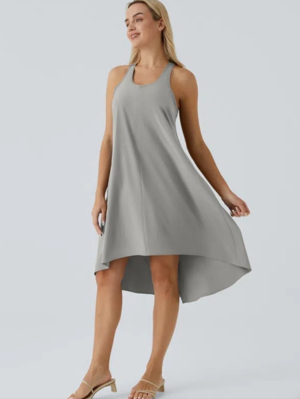 Halara Breezeful Racerback High Low Dress